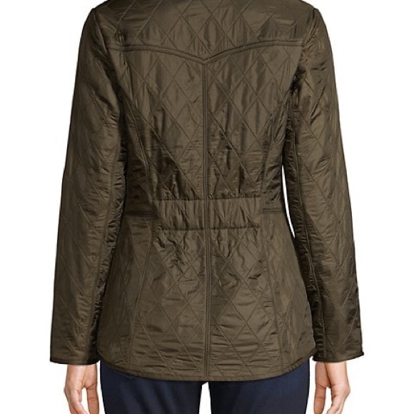 NWTs Barbour Cavalry Polarquilt Jacket. Olive. Size 4 US - Picture 2 of 11